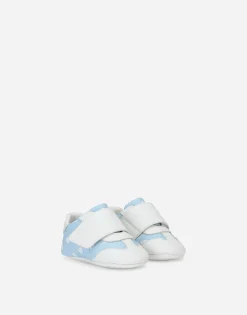 Nappa leather newborn sneakers with DG-logo print