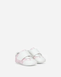 Nappa leather newborn sneakers with DG-logo print
