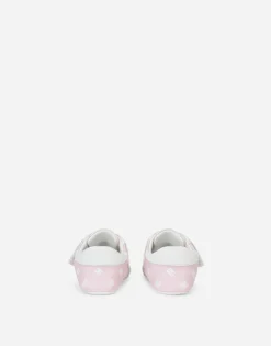 Nappa leather newborn sneakers with DG-logo print