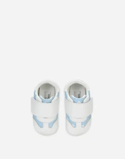 Nappa leather newborn sneakers with DG-logo print