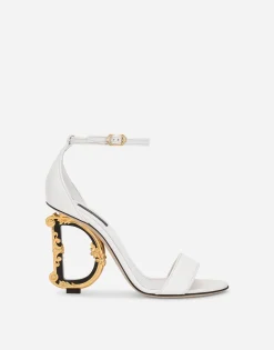 Nappa leather sandals with baroque DG detail