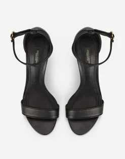 Nappa leather sandals with baroque DG detail