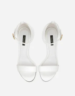 Nappa leather sandals with baroque DG detail