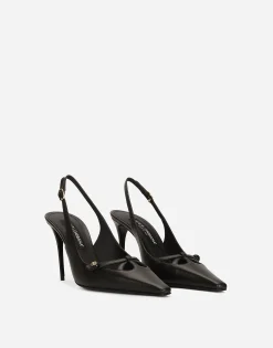 Nappa leather slingbacks