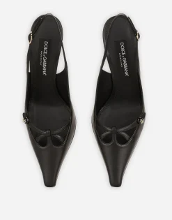 Nappa leather slingbacks