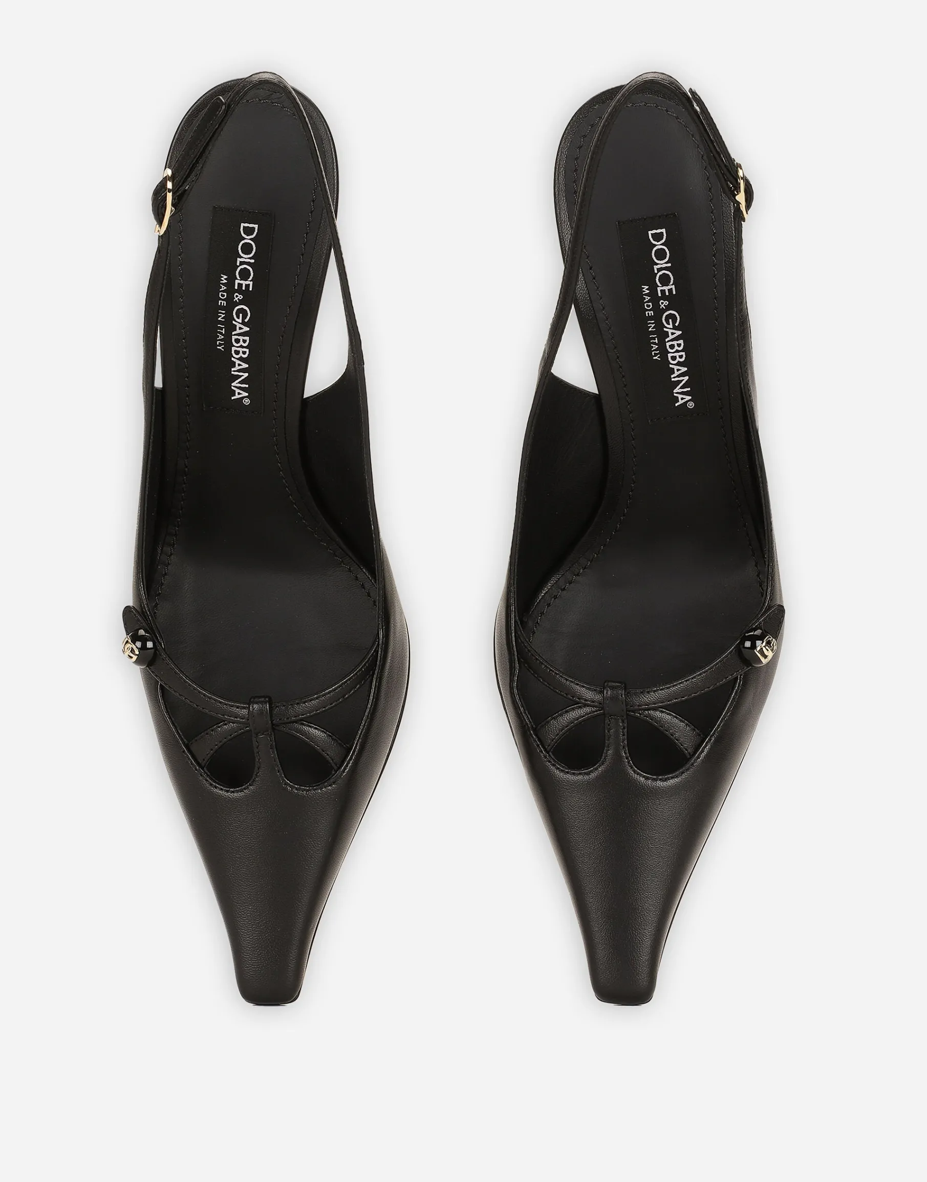 Nappa leather slingbacks