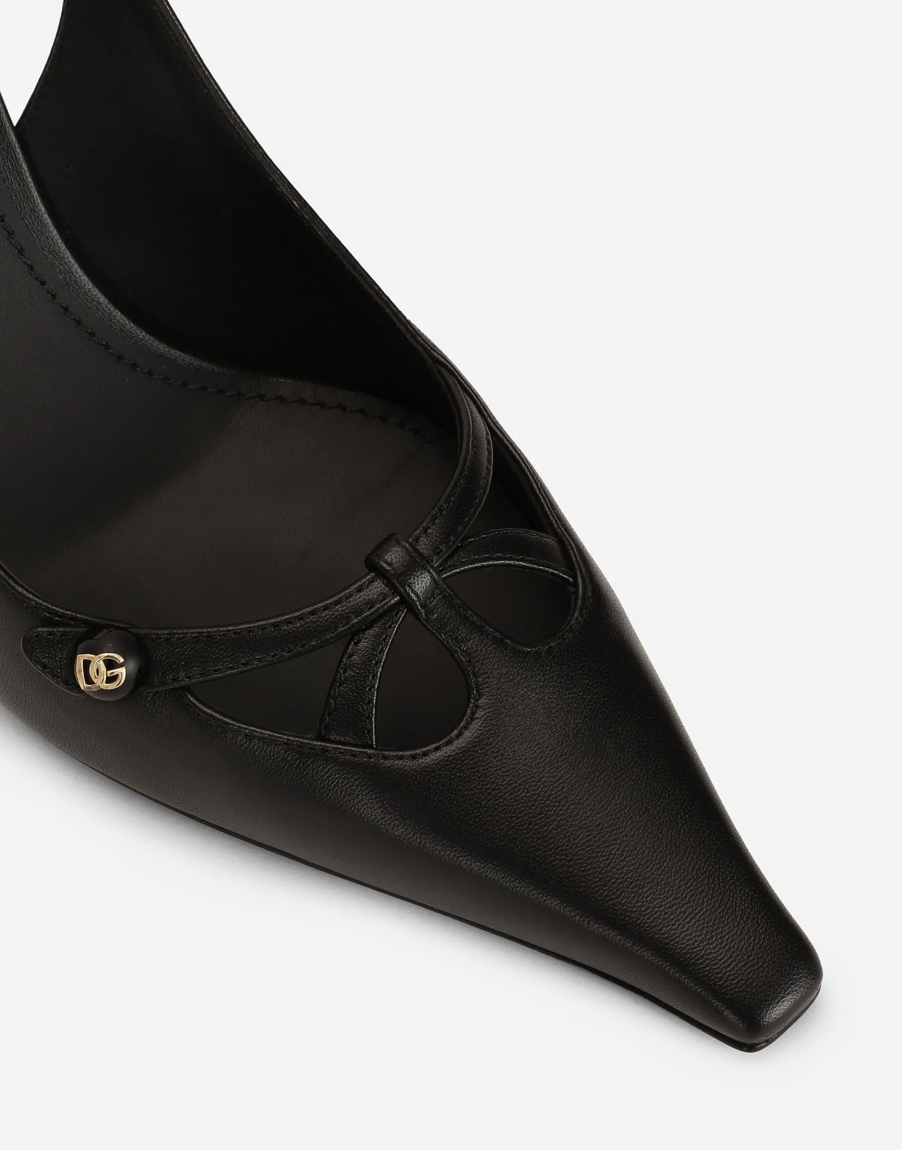 Nappa leather slingbacks