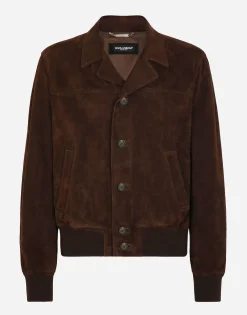 Nappa suede bomber jacket