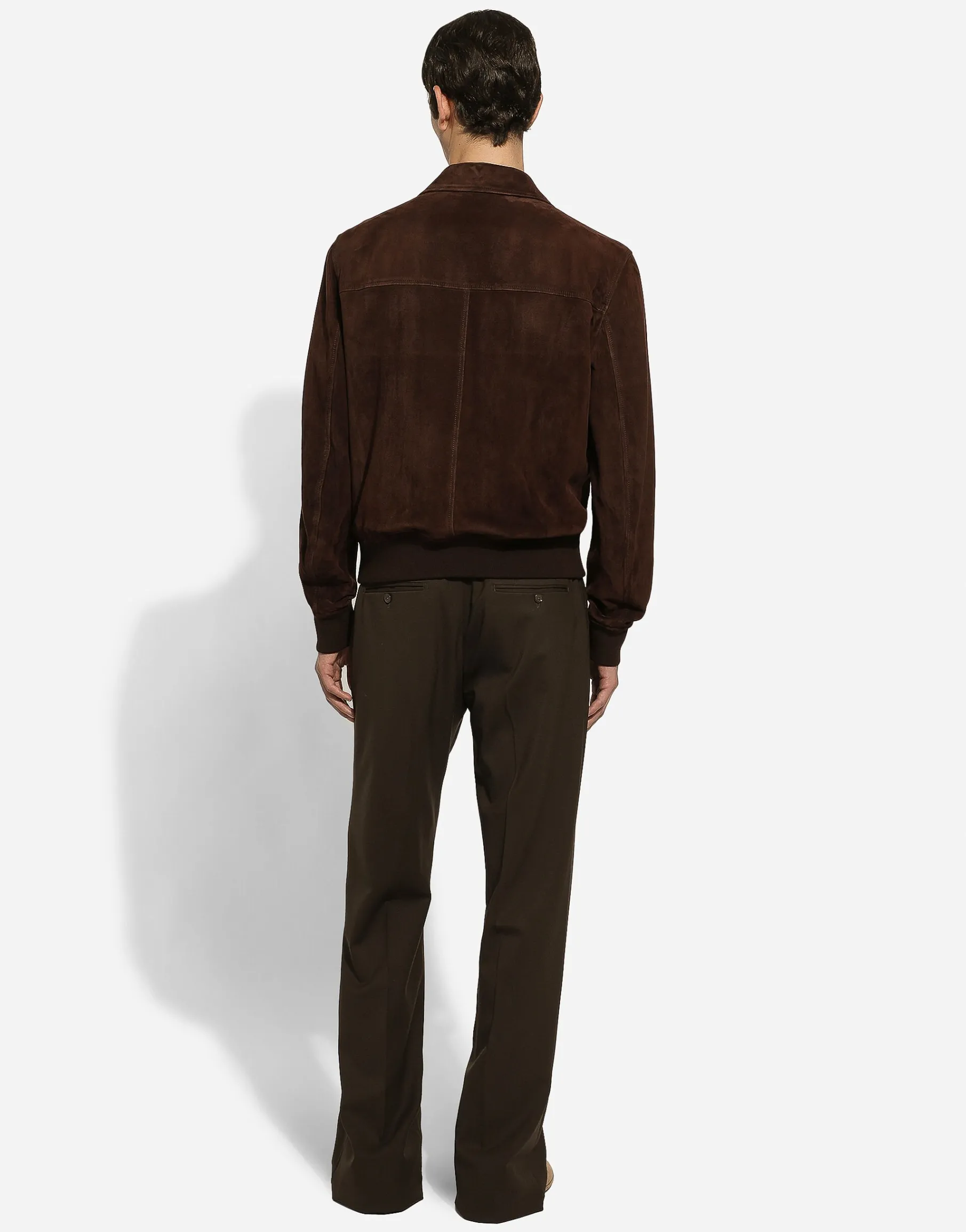 Nappa suede bomber jacket