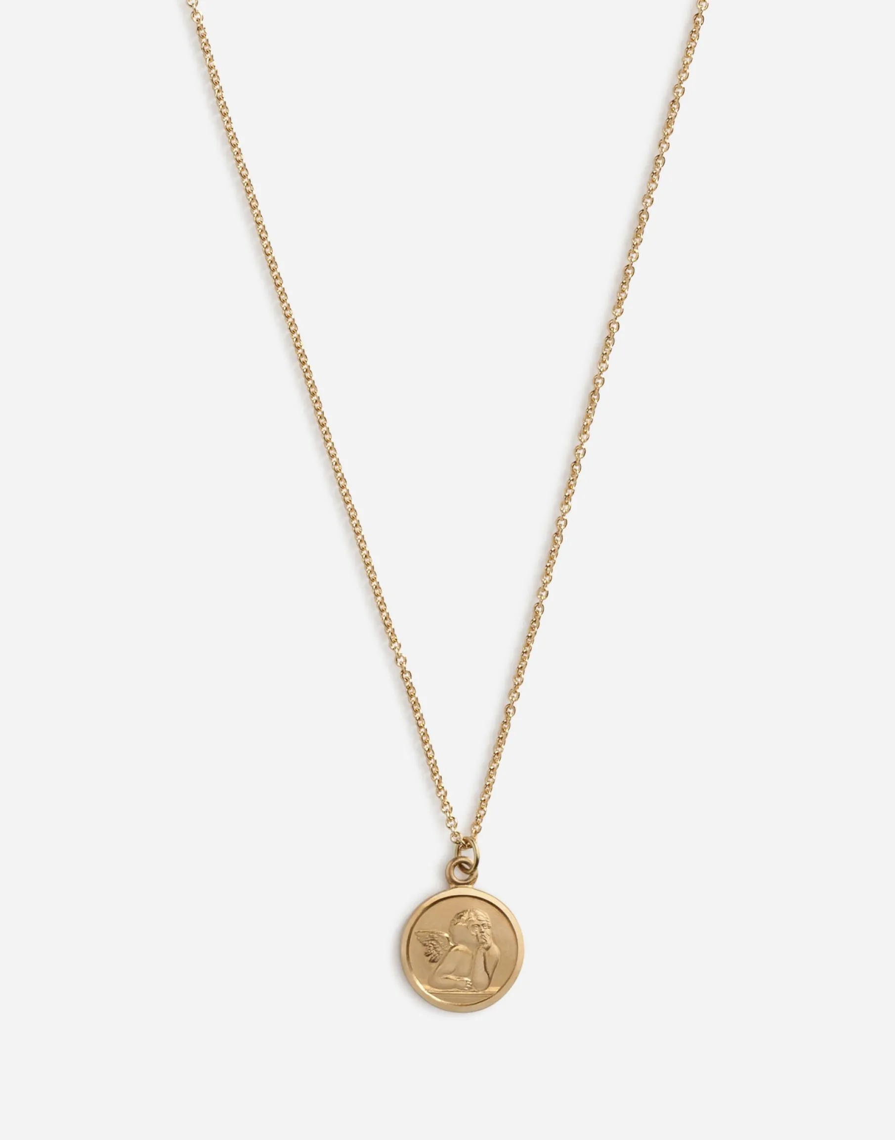 Necklace with angel medallion