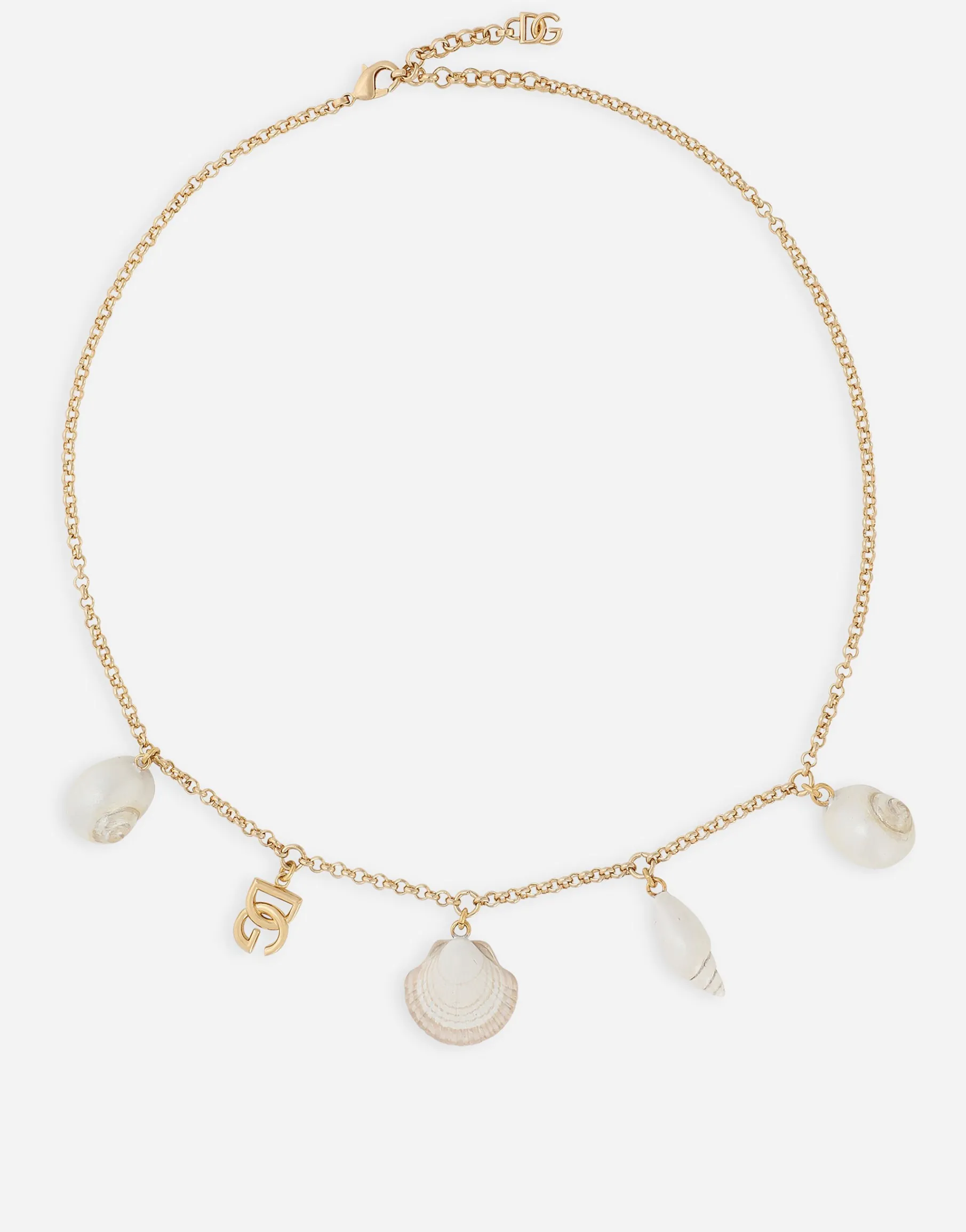 Necklace with DG logo and shells