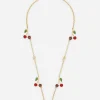 Necklace with DG logo and cherry charms
