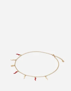Necklace with DG logo and horn charms