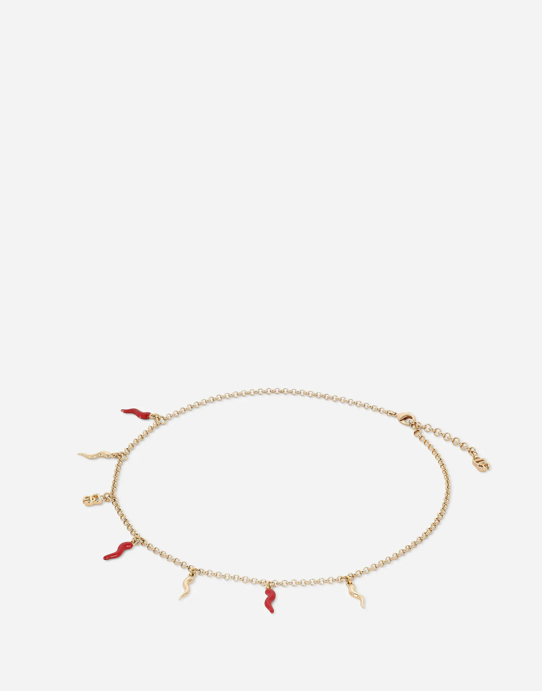 Necklace with DG logo and horn charms