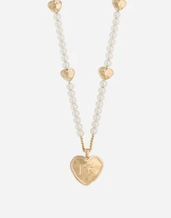 Necklace with DG logo and heart pendant