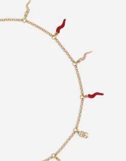 Necklace with DG logo and horn charms