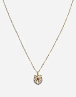 Necklace with good luck charm