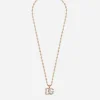 Necklace with rhinestone-detailed DG logo