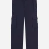 Non-stretch linen cargo pants