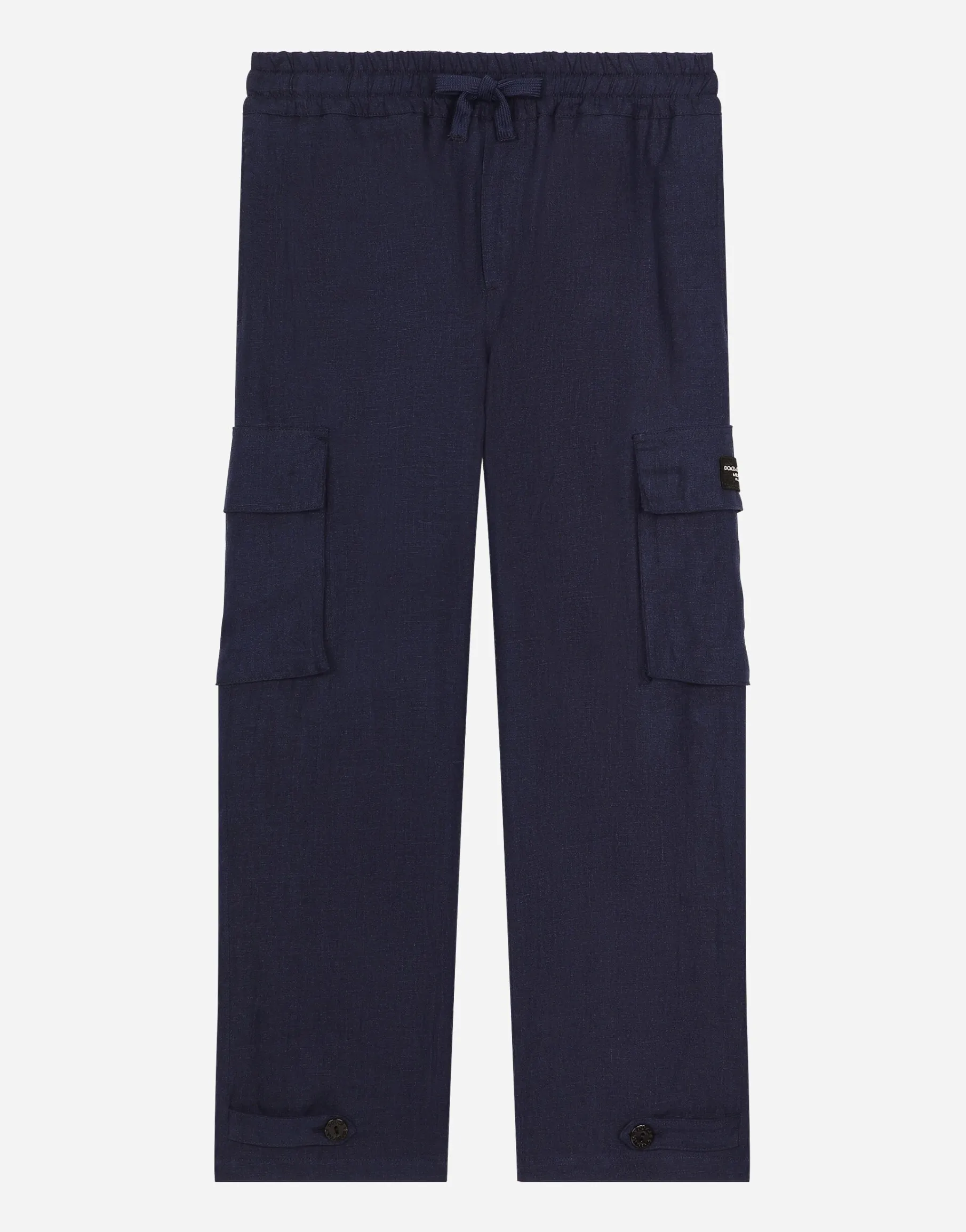 Non-stretch linen cargo pants