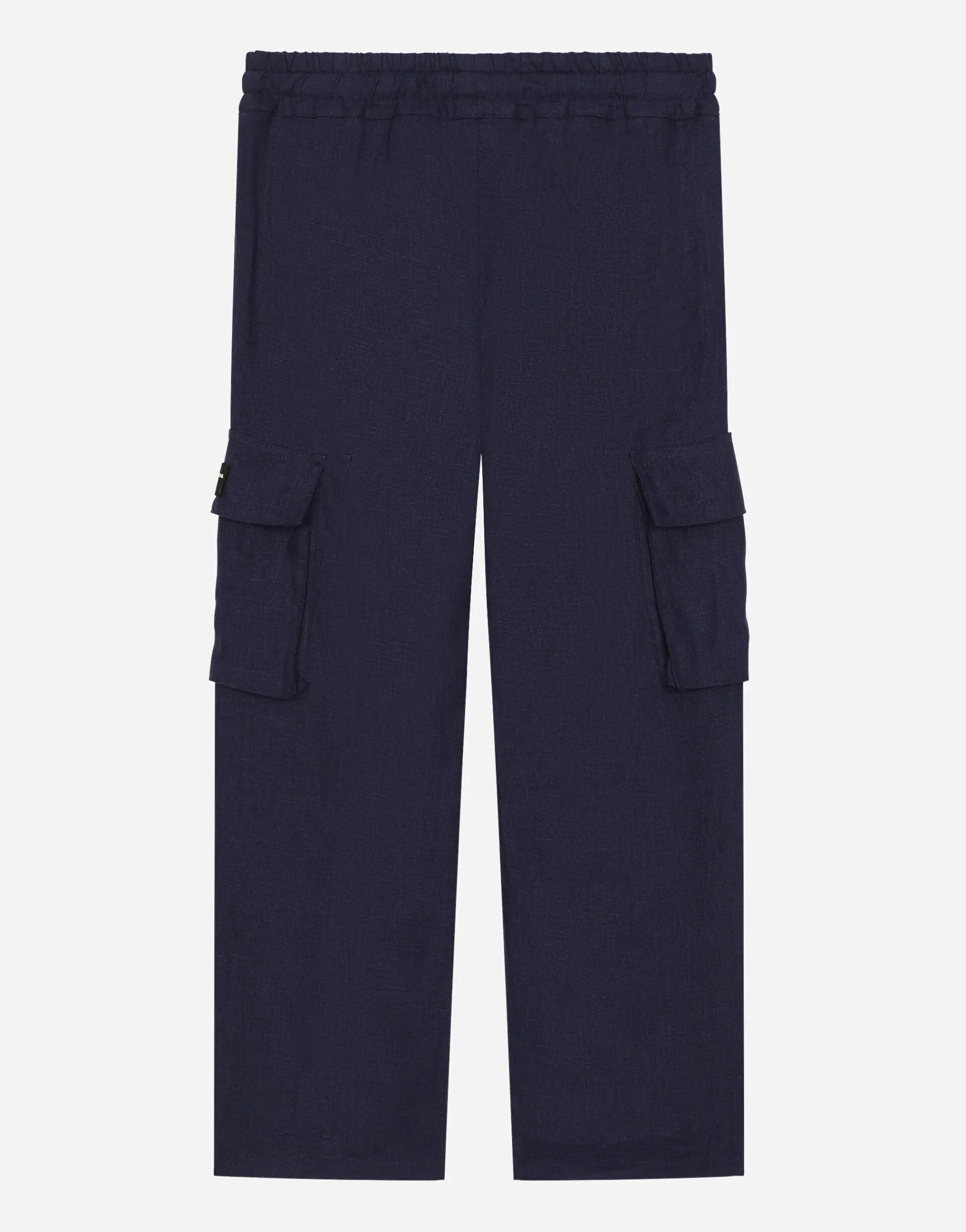 Non-stretch linen cargo pants