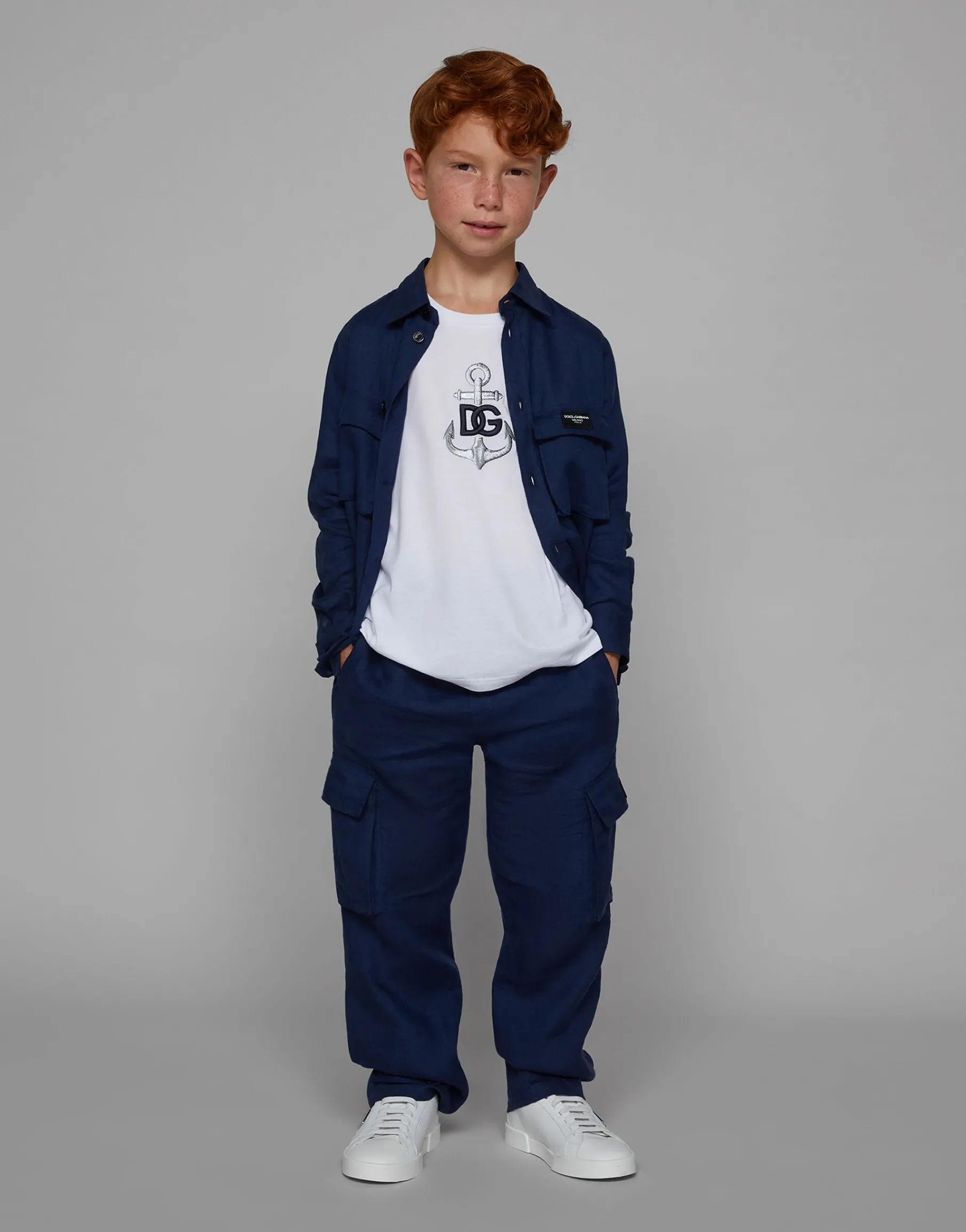 Non-stretch linen cargo pants