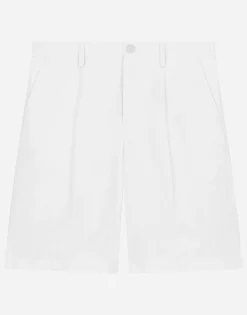 Non-stretch linen shorts