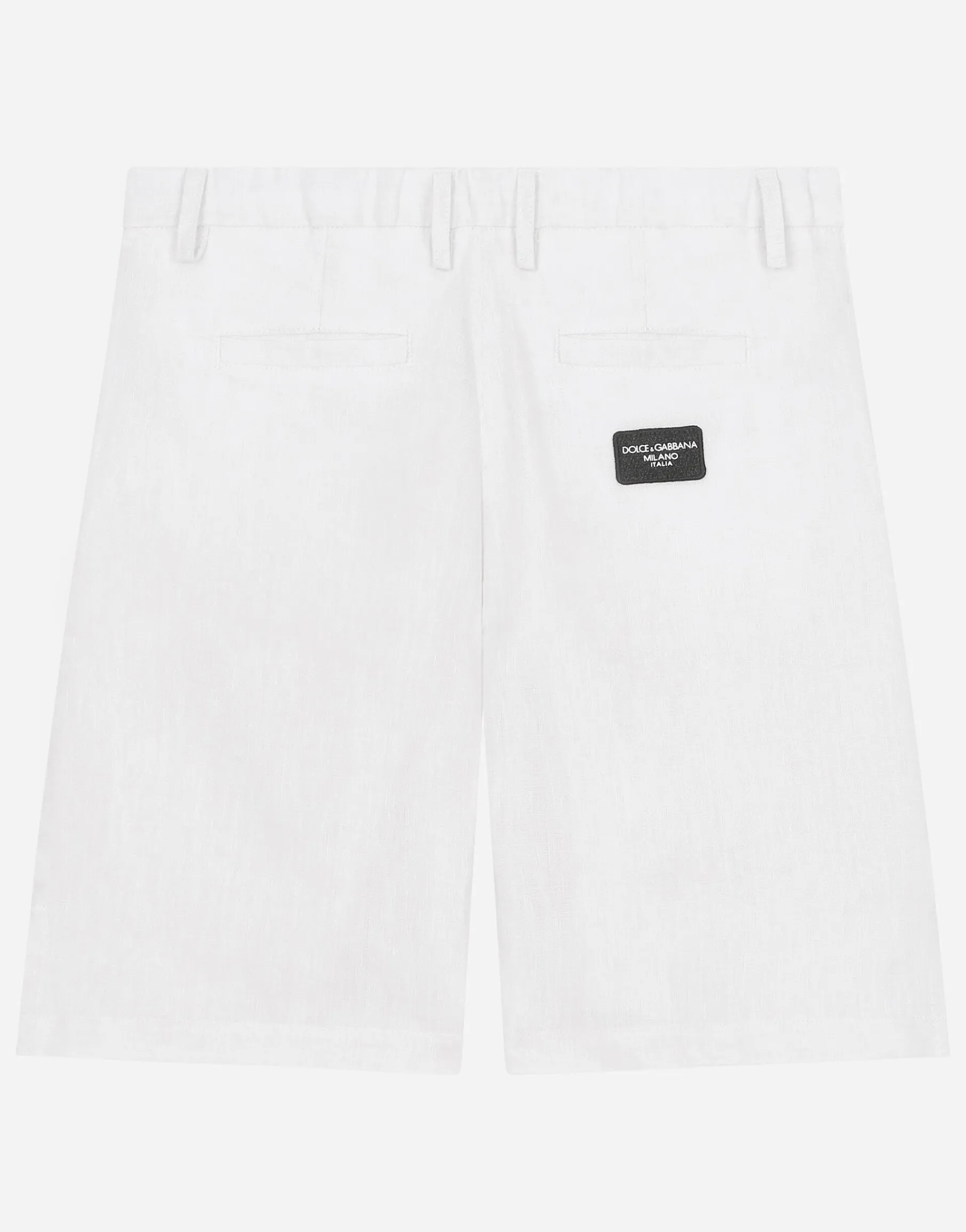Non-stretch linen shorts