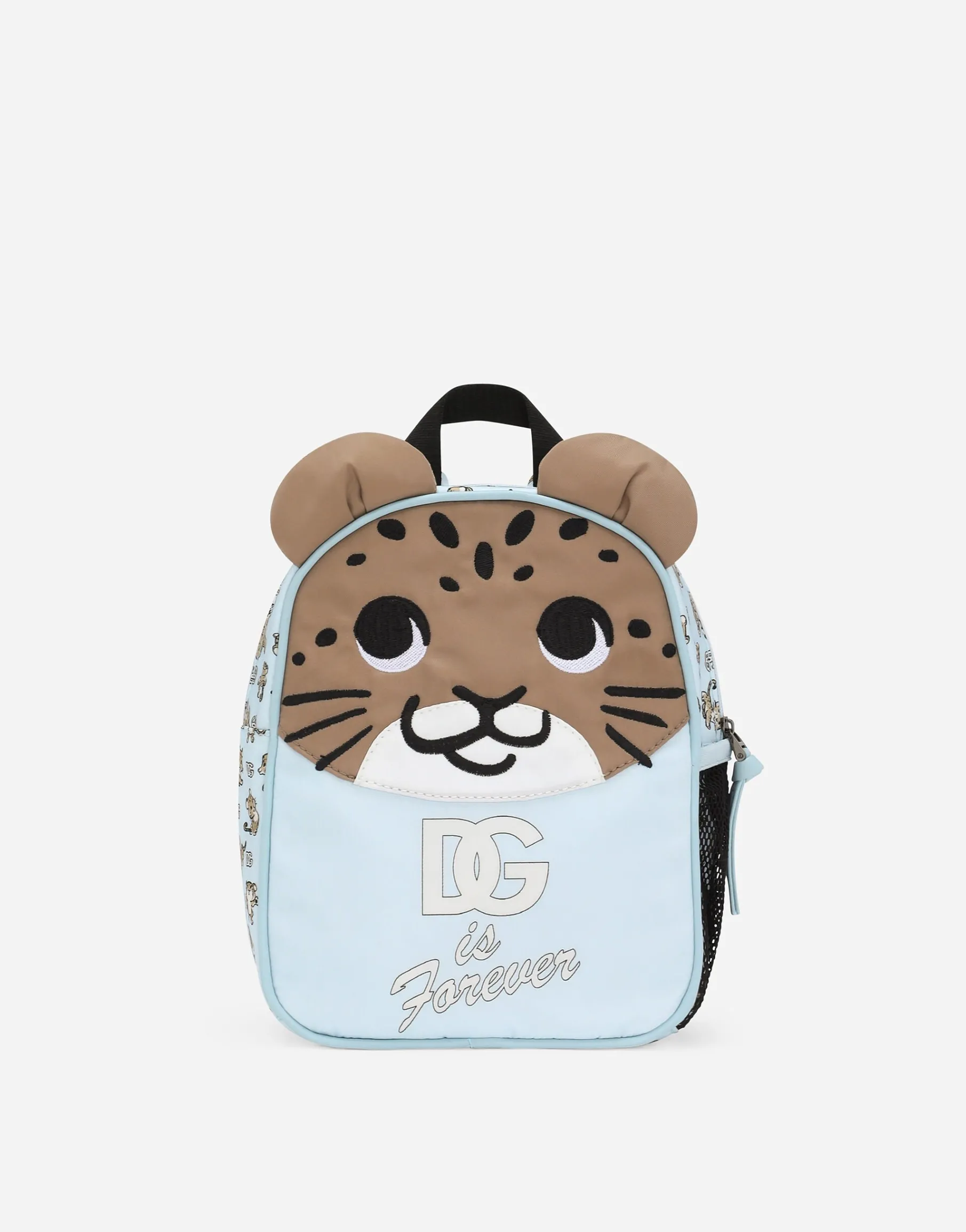 Nylon backpack with all-over logo print