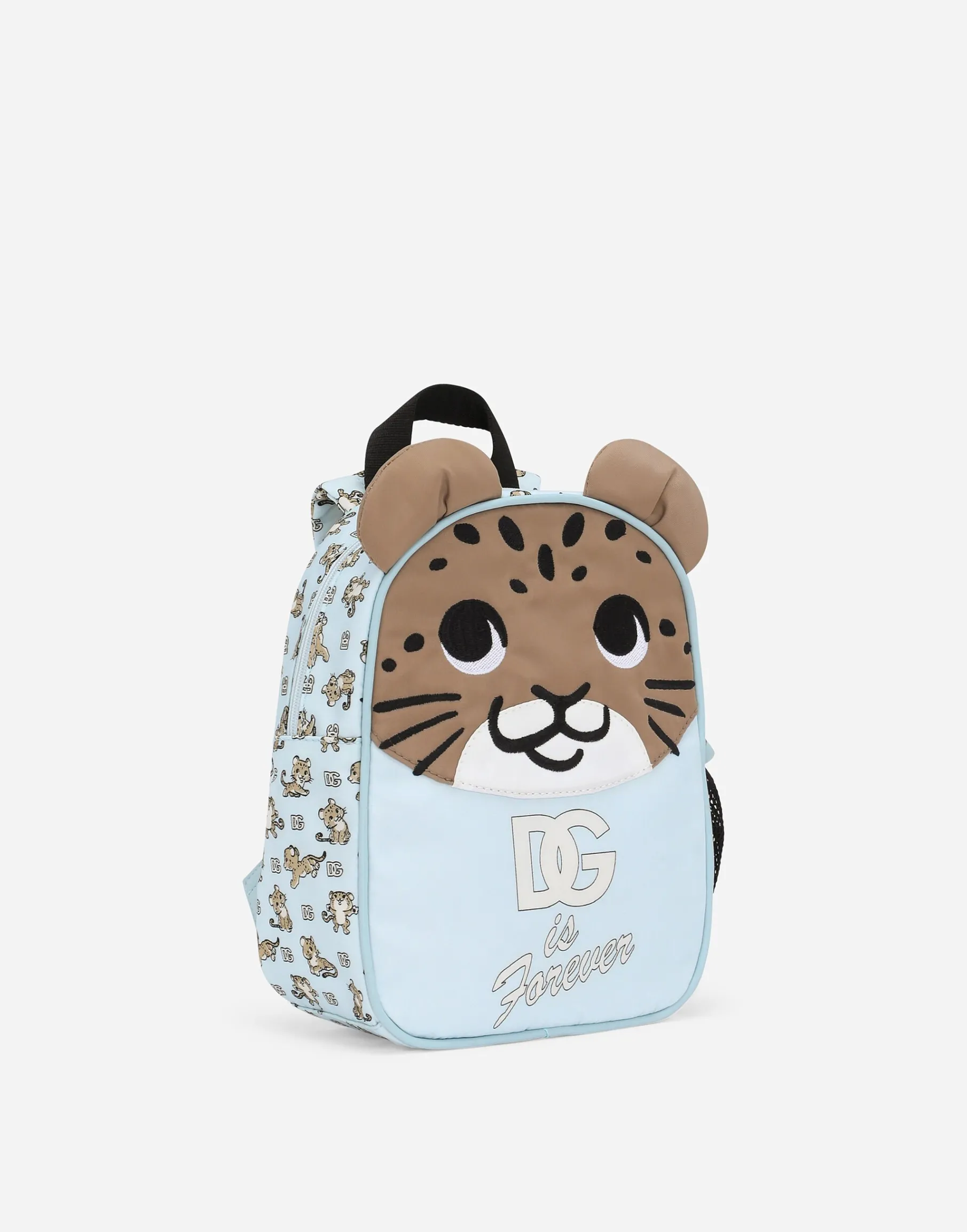 Nylon backpack with all-over logo print