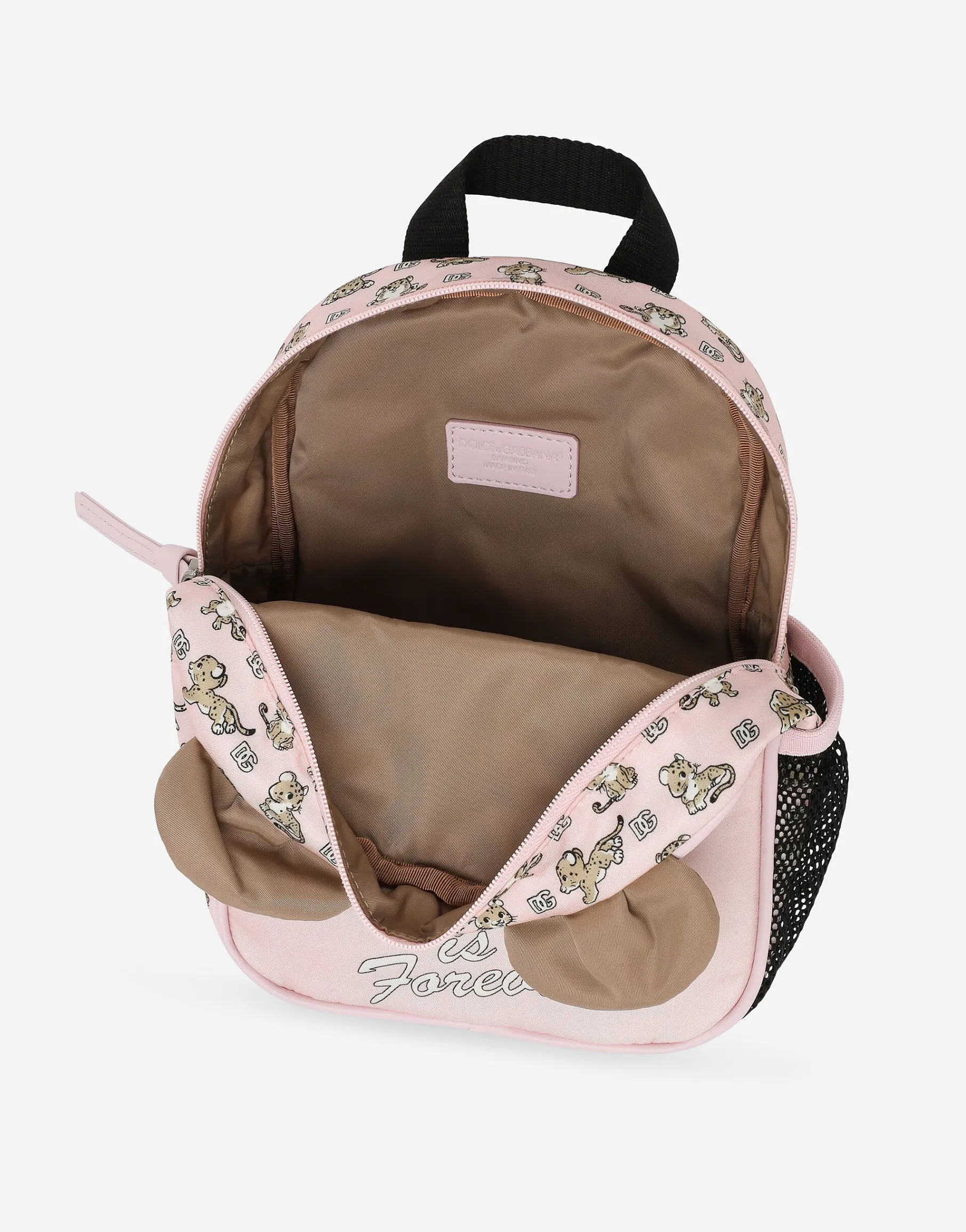 Nylon backpack with all-over logo print