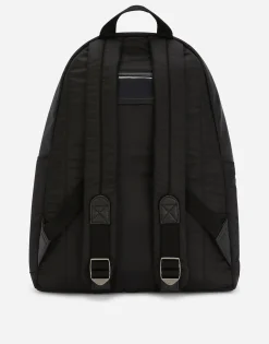 Nylon backpack with Dolce&Gabbana Milano print