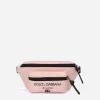 Nylon belt bag with logo print