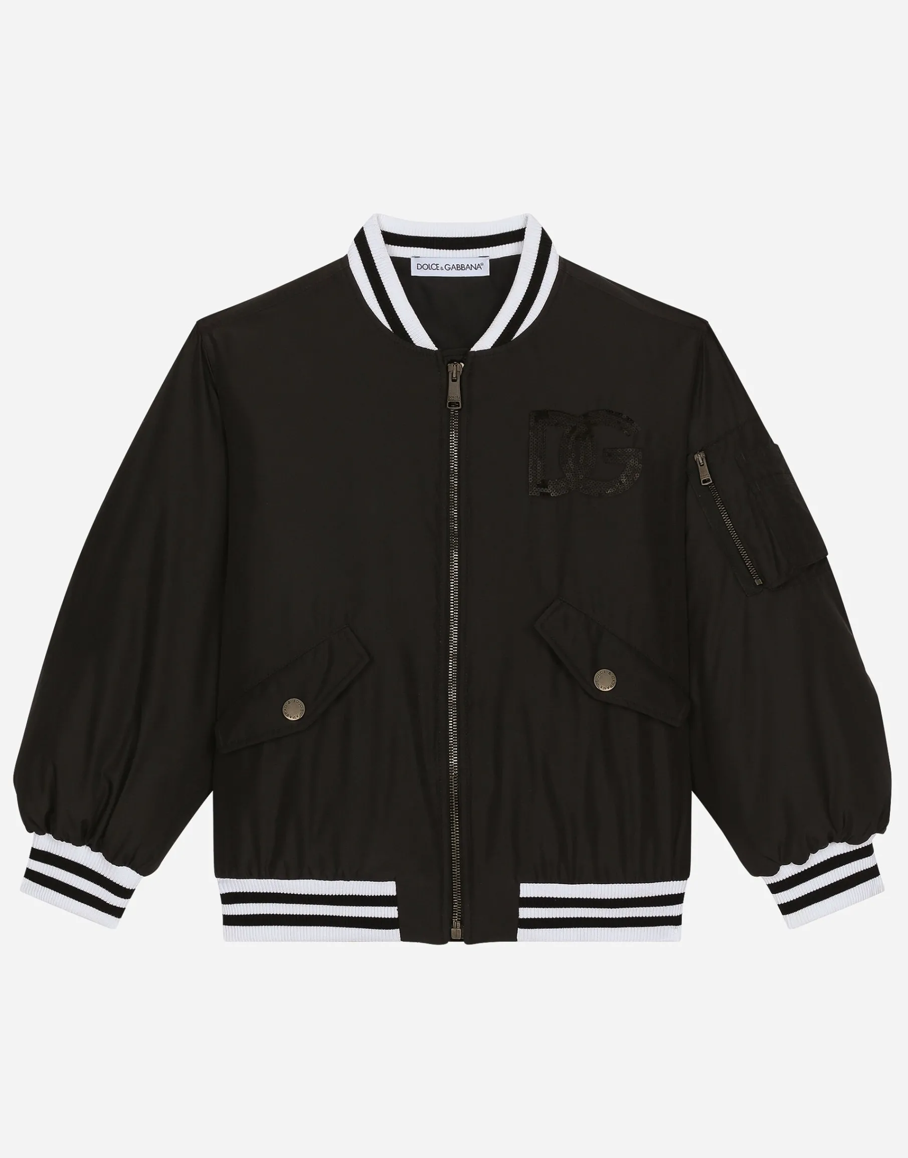 Nylon bomber jacket with DG logo