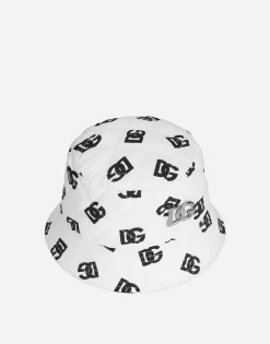 Nylon bucket hat with DG logo print