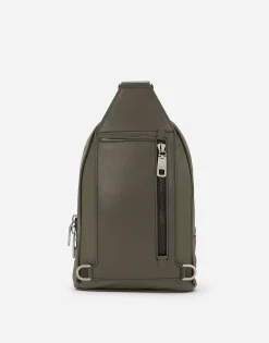 Nylon crossbody backpack