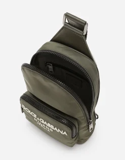 Nylon crossbody backpack