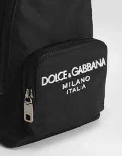 Nylon crossbody backpack