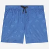 Nylon swim trunks with jacquard DG logo