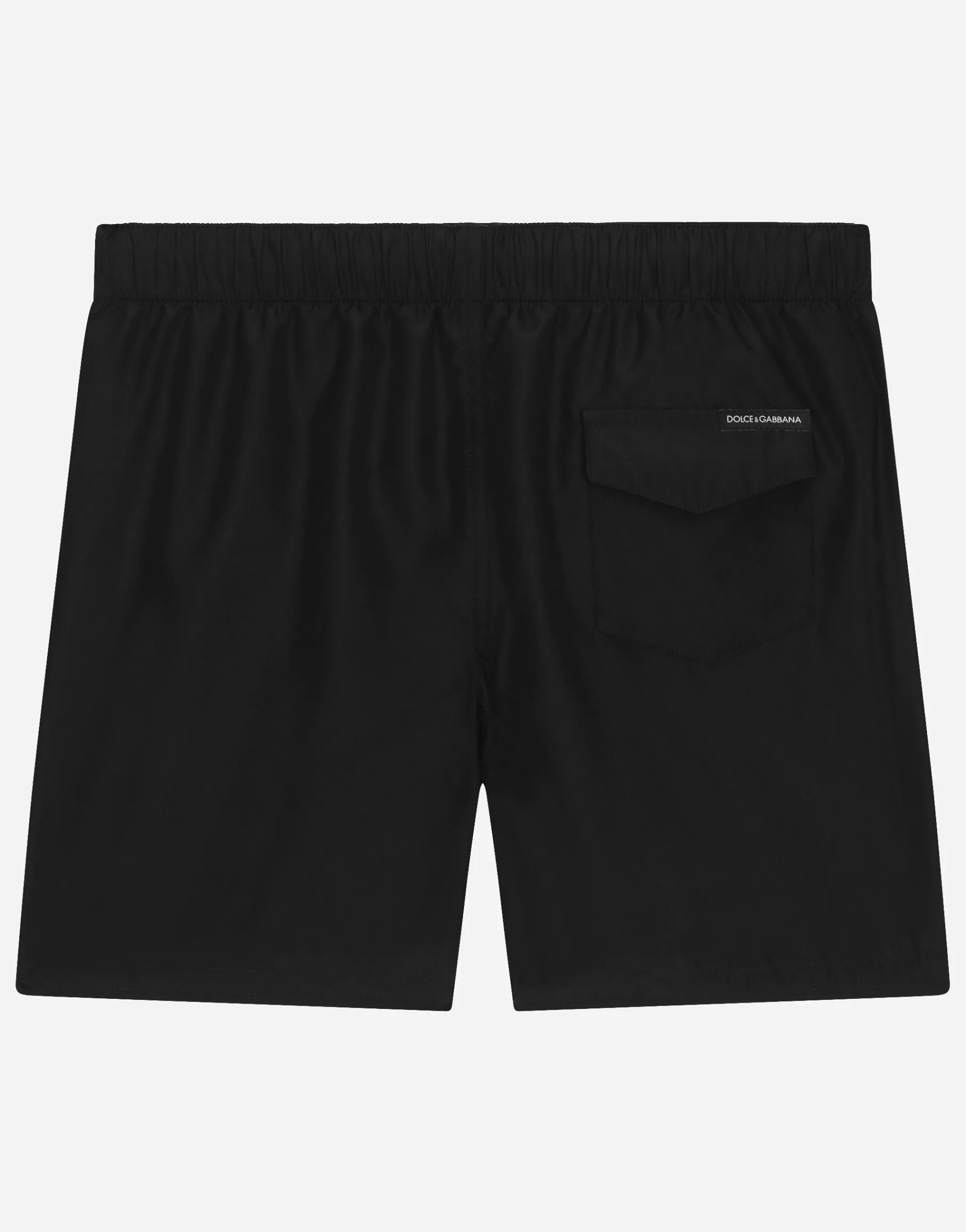 Nylon swim trunks with logo print