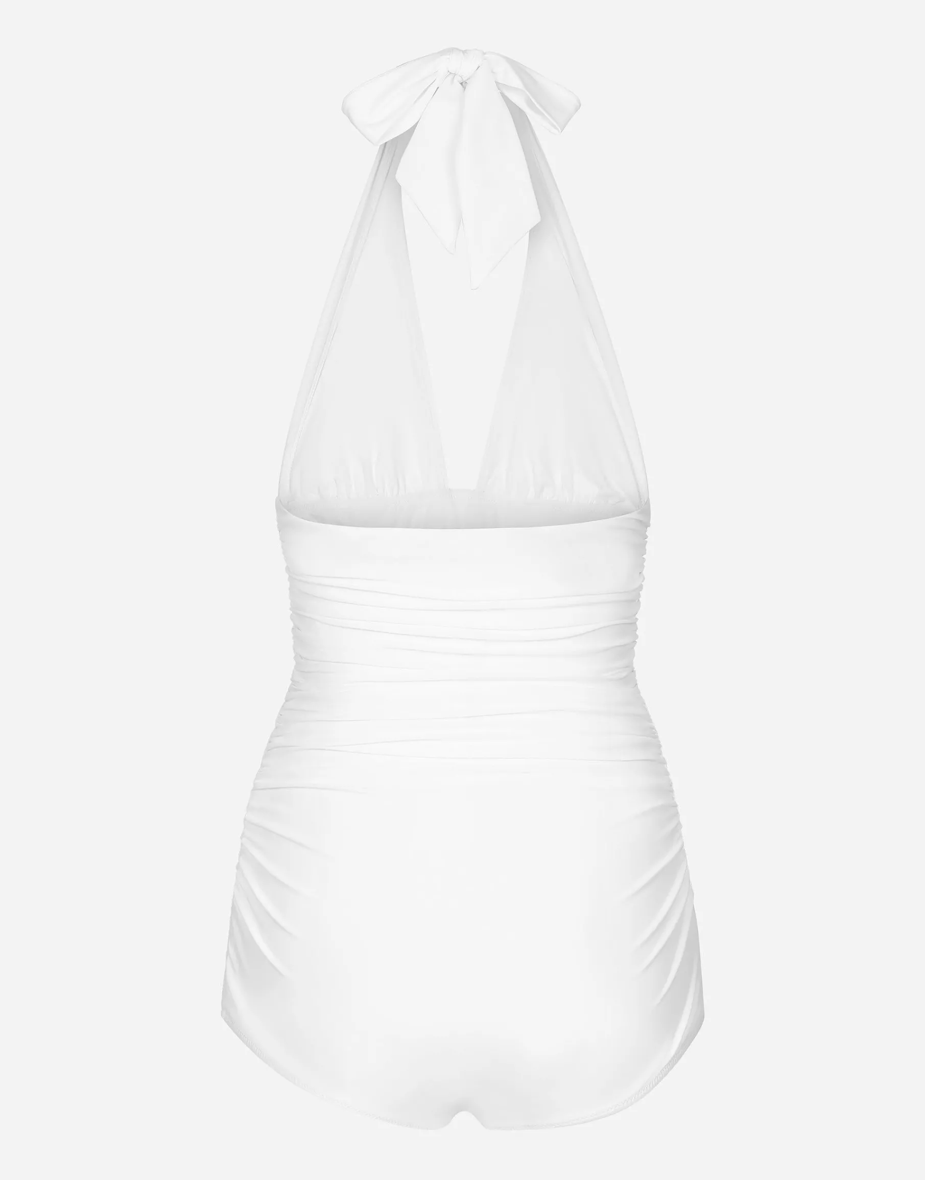 One-piece swimsuit with plunging neckline