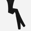 Openwork cotton tights