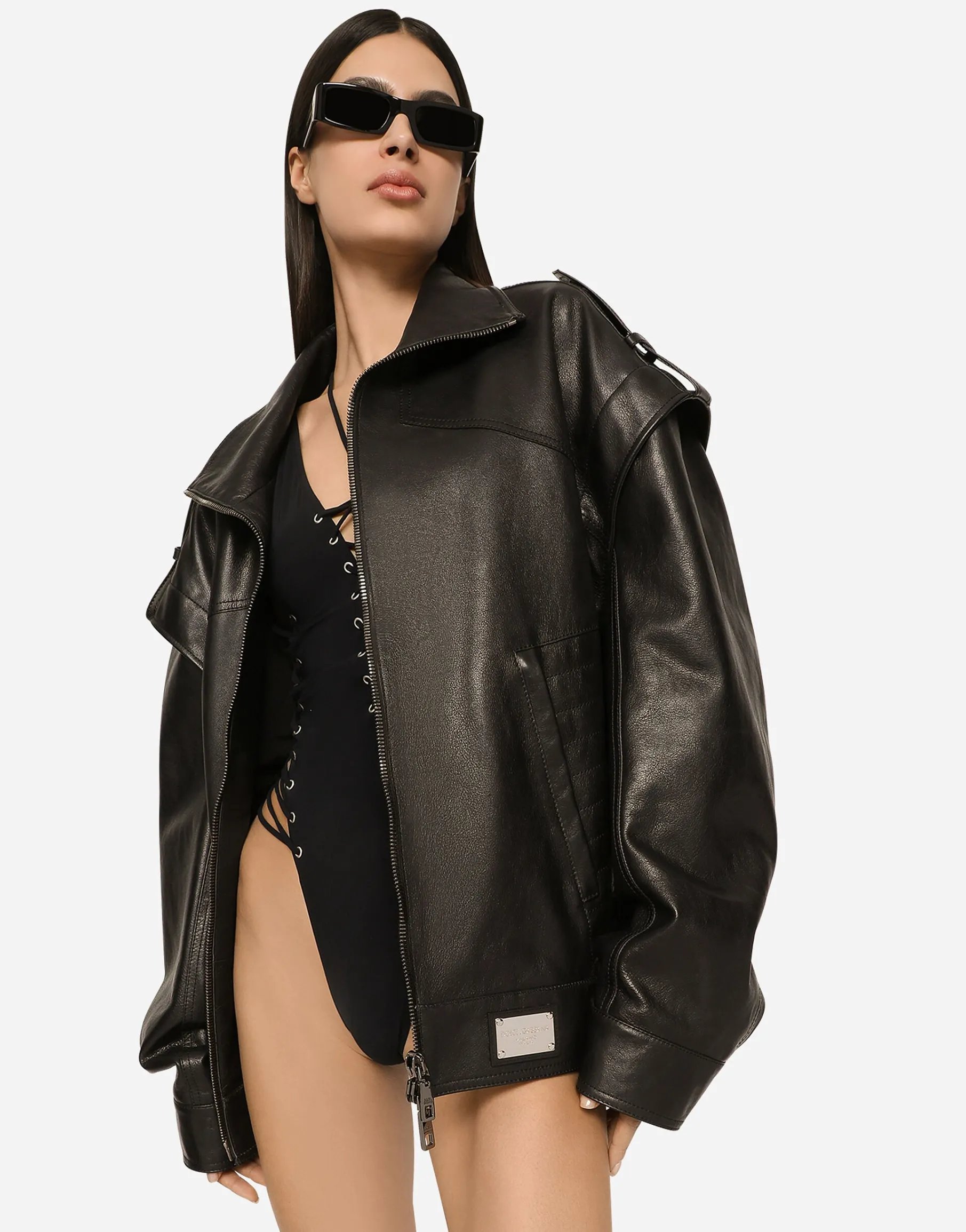 Oversize bullskin jacket