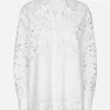 Oversize cotton shirt with cut-out detailing