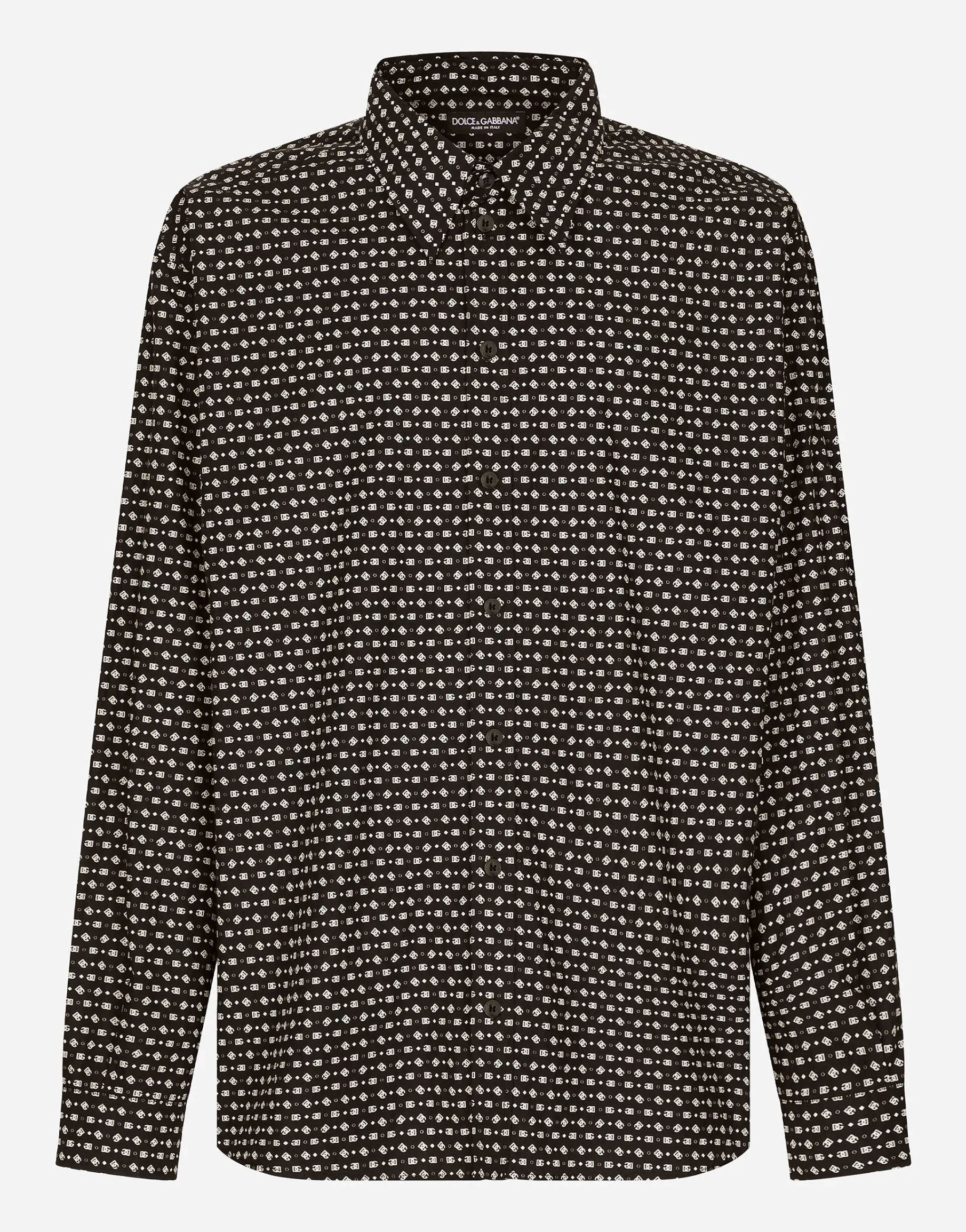 Oversize poplin shirt with DG logo print