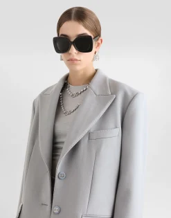 Oversize single-breasted cashmere baize coat