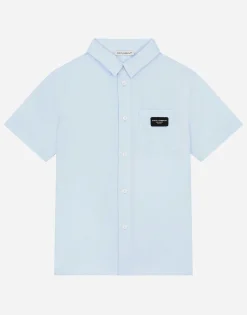Oxford shirt with logo tag