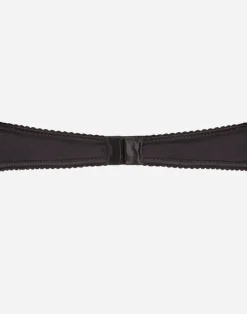 Padded balcony bra in satin with lace