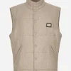 Padded cashmere vest