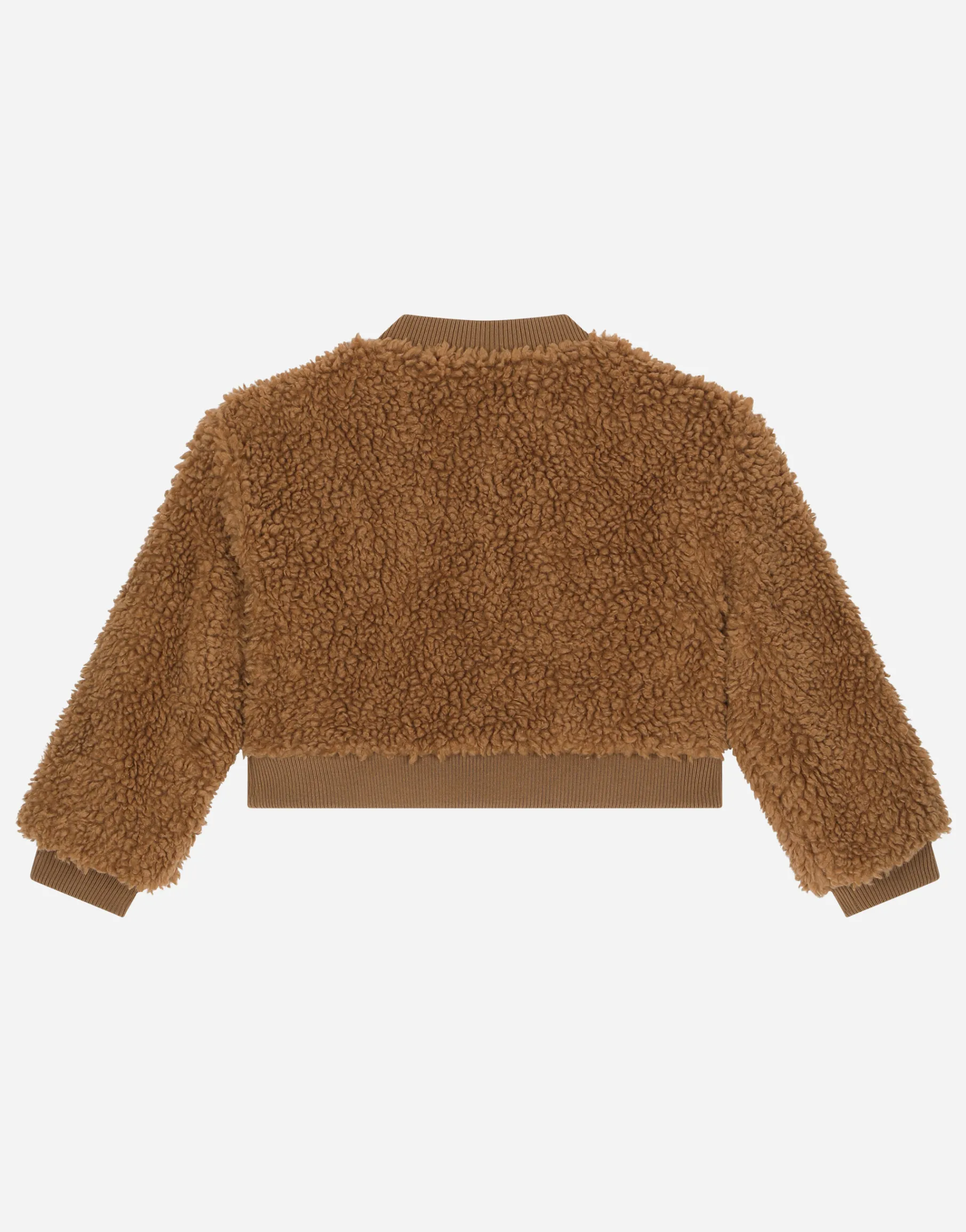 Padded faux shearling bomber jacket